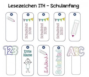 ITH Stickserie - Lesezeichen Schulkind bis 2025